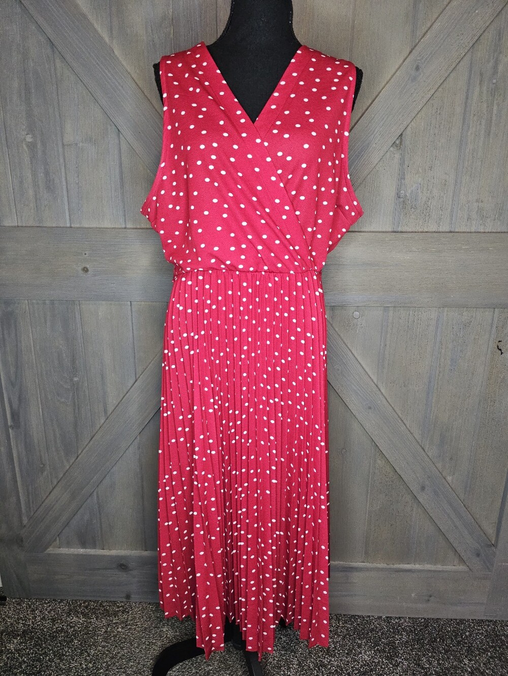 Lark + Grey Polka Dot Dress sz 2XL